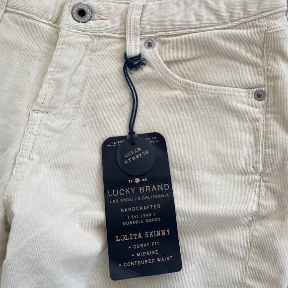 3 for $30 | Lucky Brand Lolita Skinny Ankle Corduroy in Cream - Picture 2 of 6